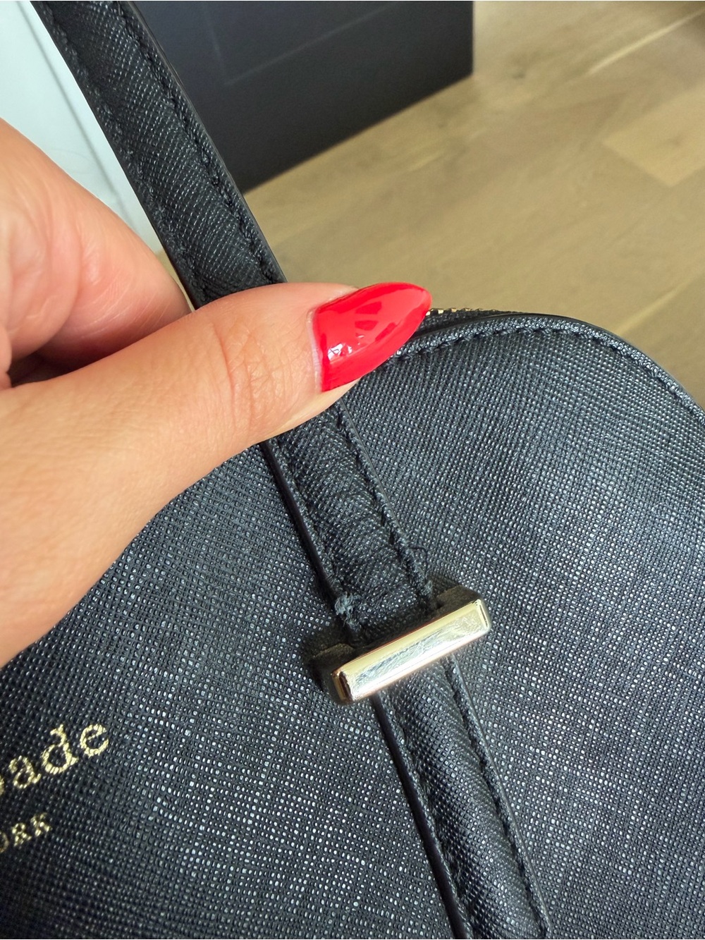kate spade Black Saffiano Dome Satchel with Gold Hardware - Picture 5 of 7